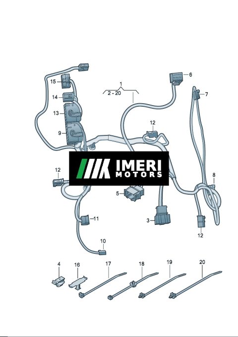 89G971366B Seat base wiring harness Audi Q4e Tron
