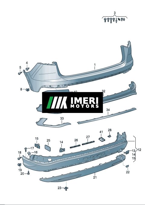 89G807511GRU Bumper cover Audi Q4e Tron
