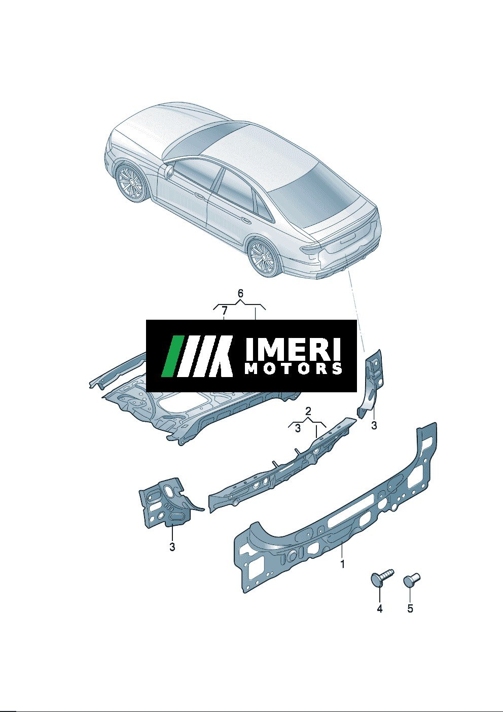 Rear end plate - Audi A7L