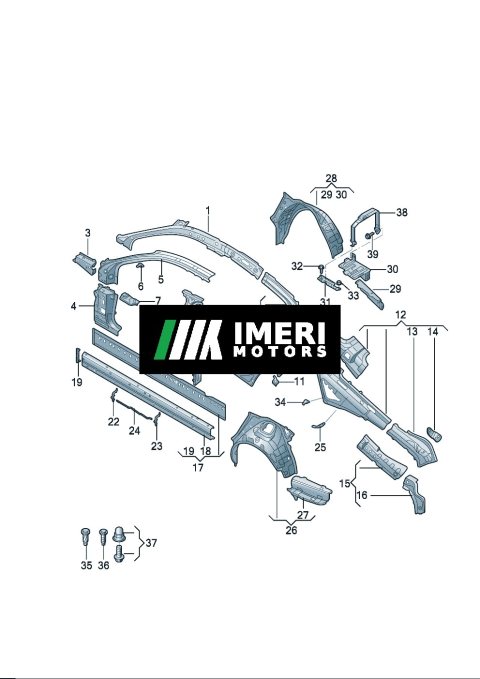 4KG810179 4KG810180 A-PILLAR INNER PLATE AUDI A7L