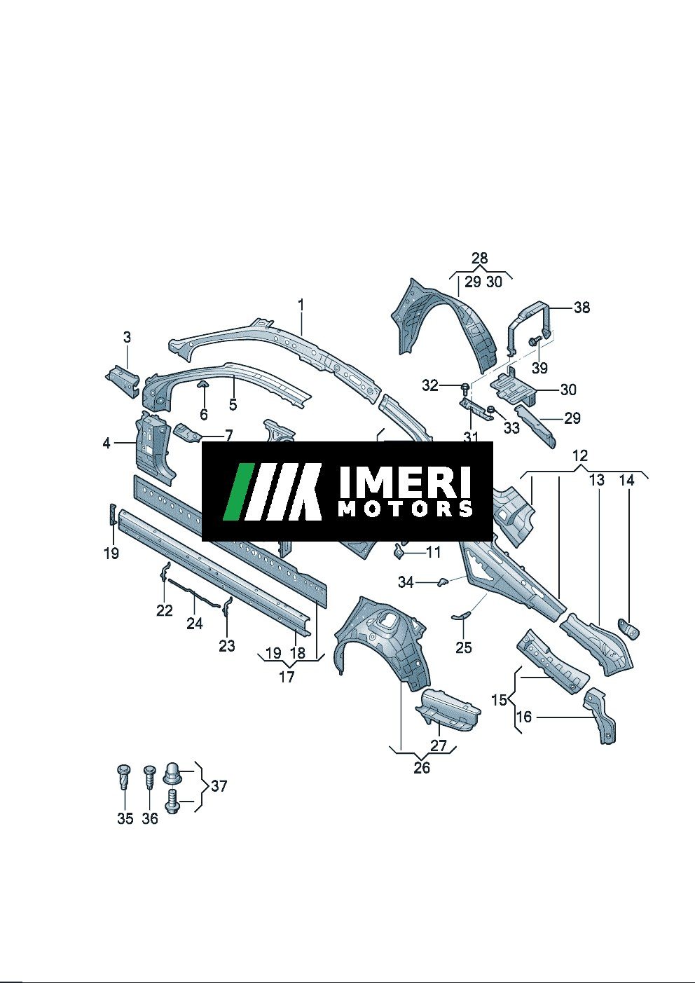 4KG810179 4KG810180 A-PILLAR INNER PLATE - AUDI A7L