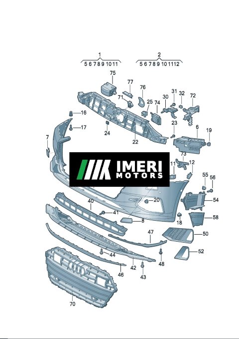 4KG807437AGRU bumper cover Audi A7L