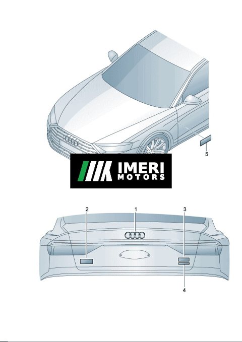 89D853742 AUDI letters Audi Q5e tron