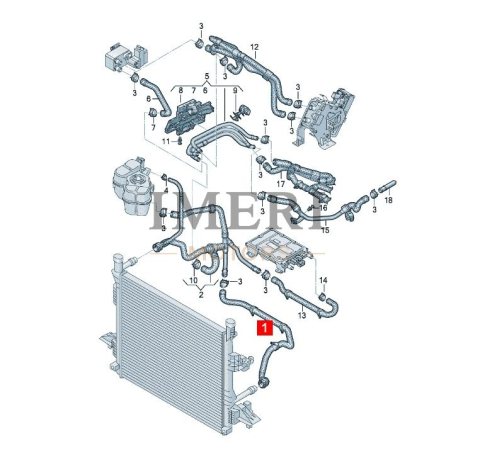 1ED121051A Coolant Hose Volkswagen ID7