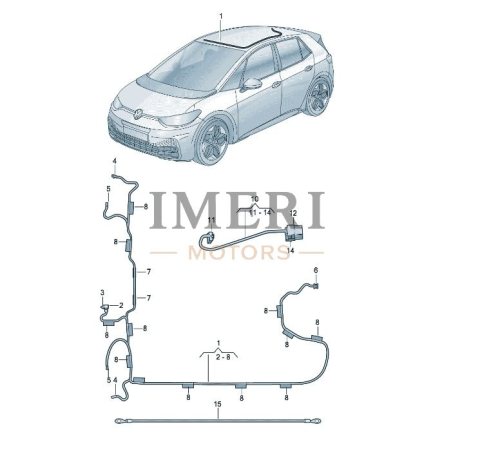 10D971100 ADAPTER WIRE HARNESS ROOF SAIC VOLKSWAGEN ID.3