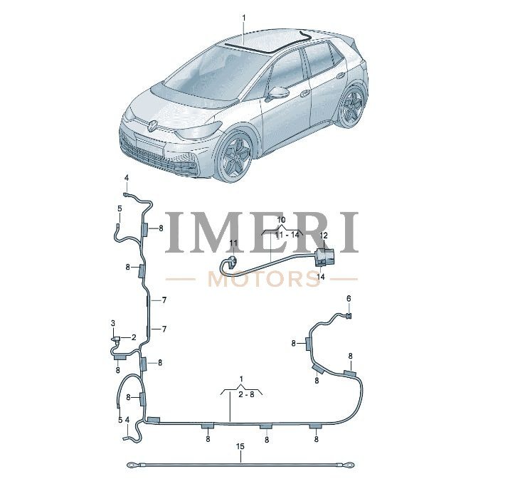 10D971100 ADAPTER WIRE HARNESS ROOF - SAIC VOLKSWAGEN ID.3