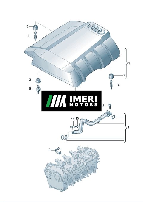 4KG103925A Intake Pipe Cover Audi A7L