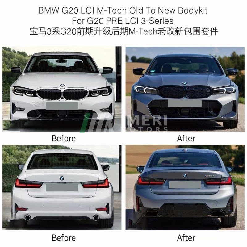 Pre-Facelift to Post-Facelift M-Tech Upgrade Kit - BMW 3 Series G20 - 2