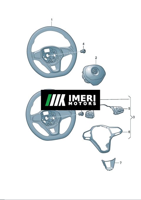 11D419089E Multifunction Steering Wheel (Leather) Volkswagen ID.3