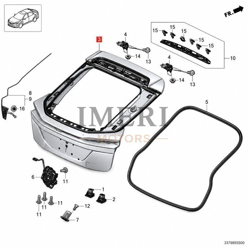 Tailgate / Hatchback Door - Honda NS2