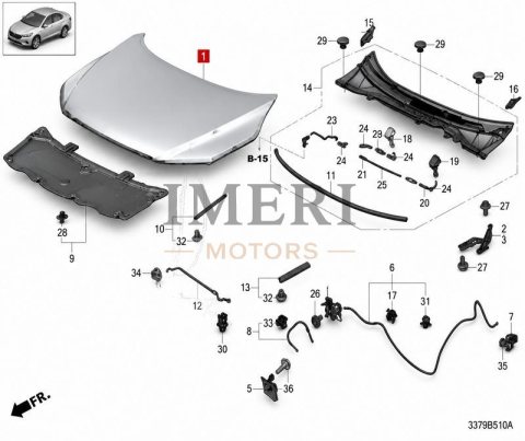 60100-33T-H00ZZ Hood / Bonnet Honda NS2
