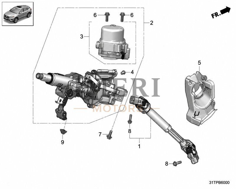 Steering Column - Honda NS2