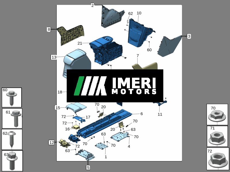 Center Console Middle Mounting Bracket - ZEEKR X