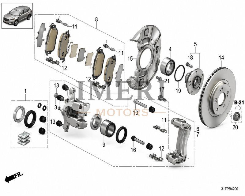 Front Brake Pads - Honda NS1