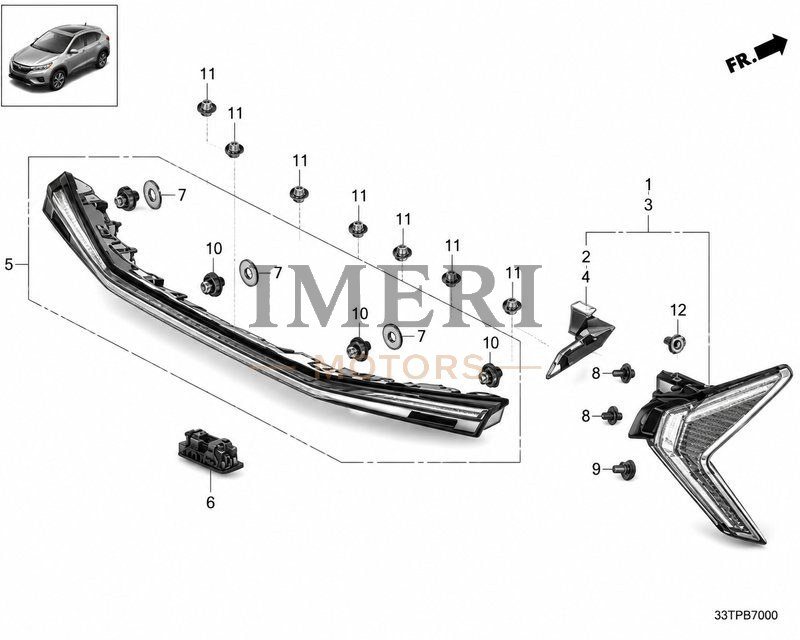 Backup Light Assembly / Reverse Light - Honda NS2