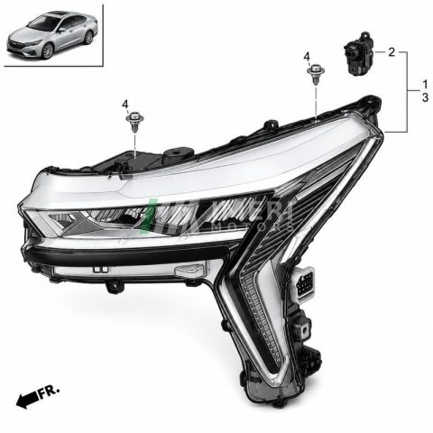 33100-33T-H01 Headlight Assembly RH Honda NS2