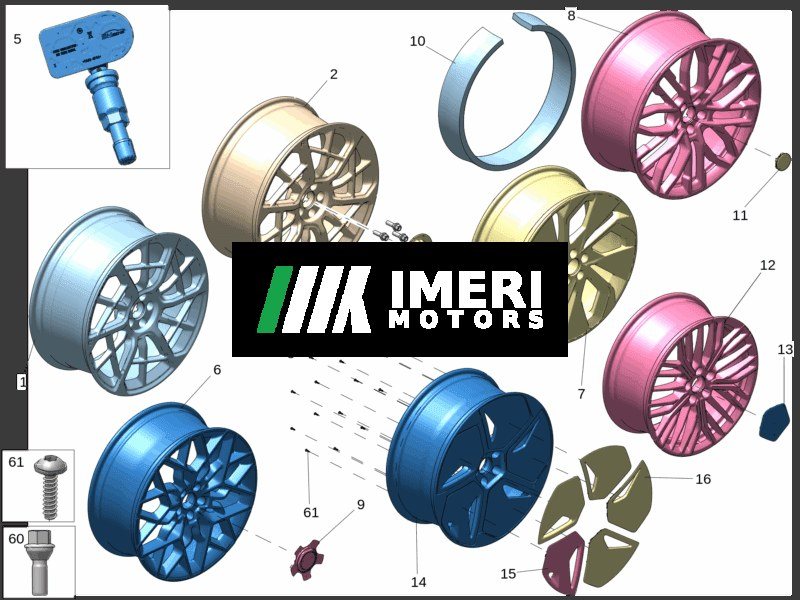 Dark Gray Wheel Weight 60GR - ZEEKR 7X