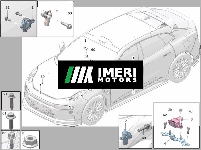 Door Pressure Sensor (for Side Airbag deployment detection) - ZEEKR 7X