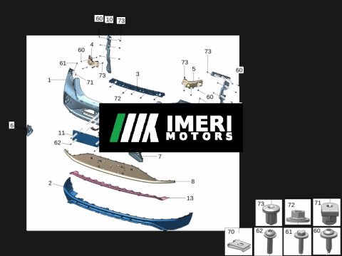 6608151402C90 Rear Bumper Upper Cover / Fascia ZEEKR 7X