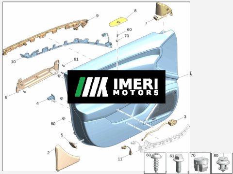 6608226875LA2 Front Door Trim Panel Assembly (Applicable model needs context, e.g., Left/Right) ZEEKR 7X