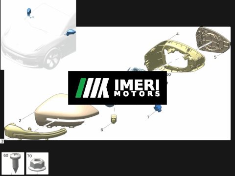 6608250000 Mirror Base / Housing Left ZEEKR 7X
