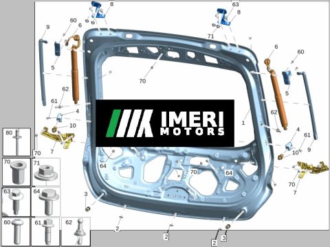 6608177654C15 Liftgate / Tailgate ZEEKR 7X