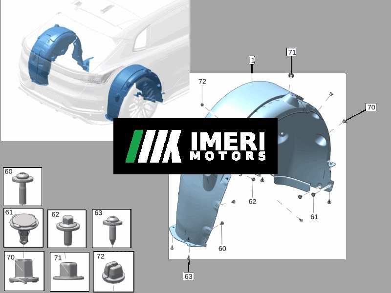 Rear Wheel Arch Splash Shield Left - ZEEKR 7X