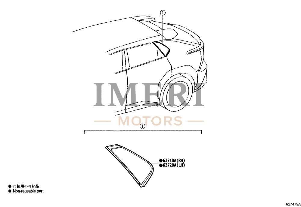 Quarter Window Assembly RH - Toyota bZ4X