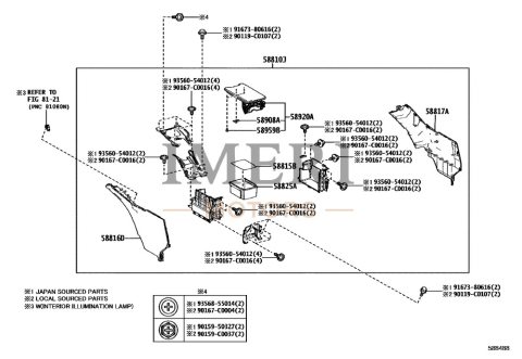 588100R080C3 Console Box Assembly Toyota bZ4X