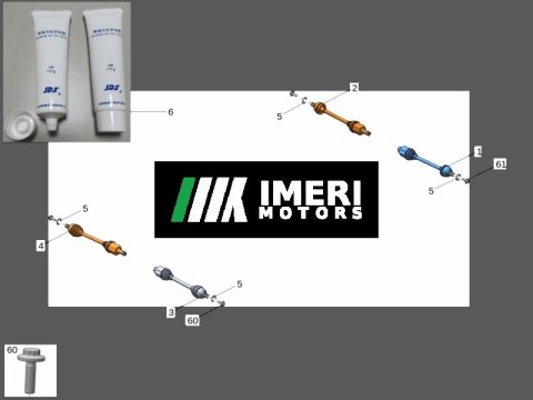 6608041626, 6608041628, 6608041631, 6608041630 Front Drive Shaft / Rear Drive Shaft Zeekr 001