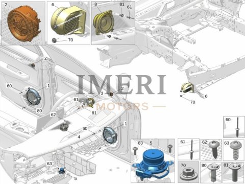 6600124039, 6600124035, 6600124037 Woofer / Tweeter / Mid-range Speaker Zeekr 001