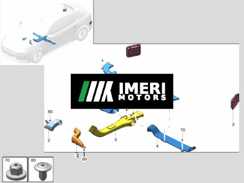 6608081195 Driver Side Footwell Air Duct (Left) Zeekr 001