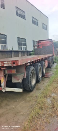 10 m x2.5 m 3 flatbed semi-trailer - фото 1