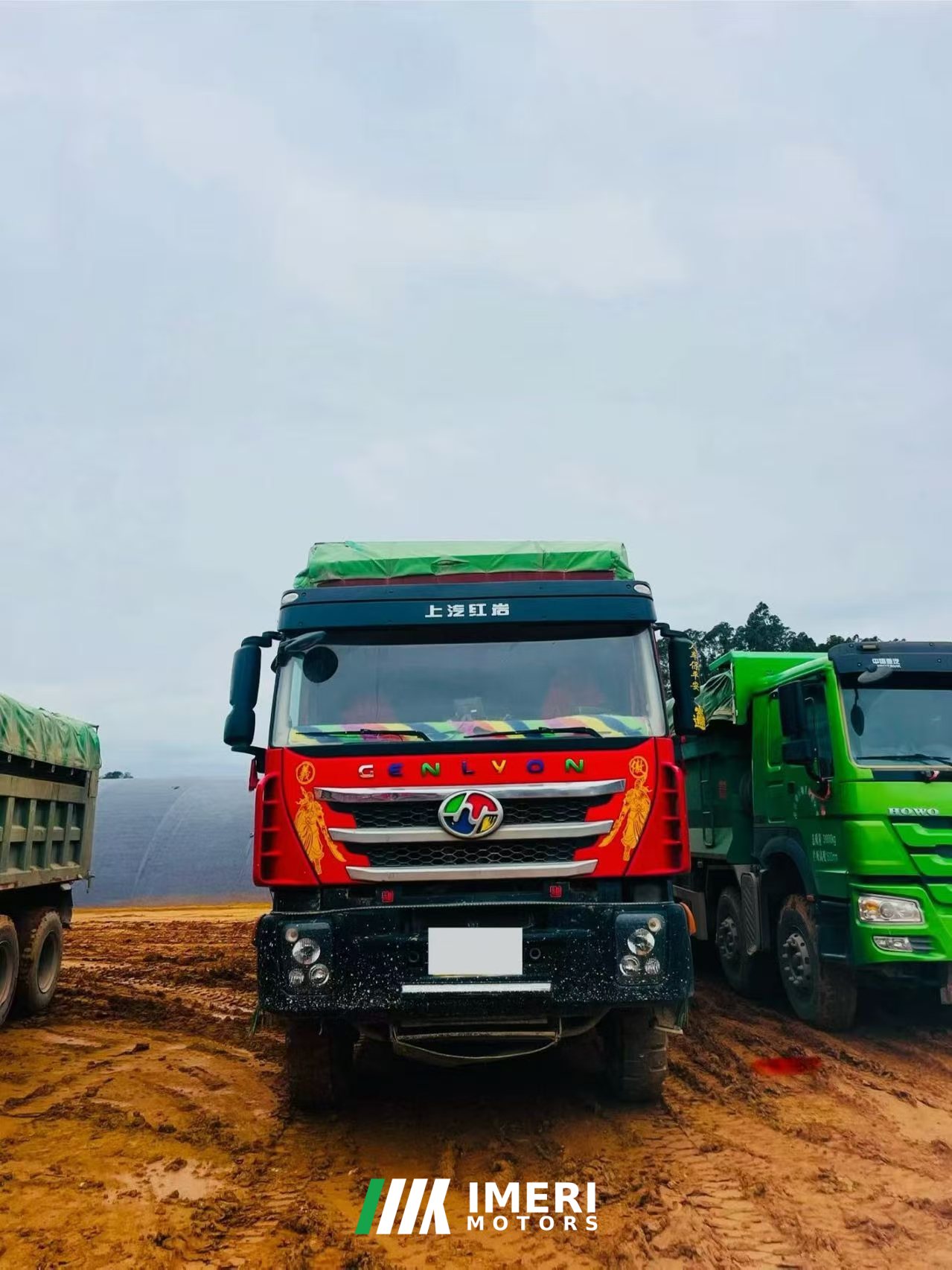 2021 SAIC Hongyan Genlyon 450 hp 6X4 6 m