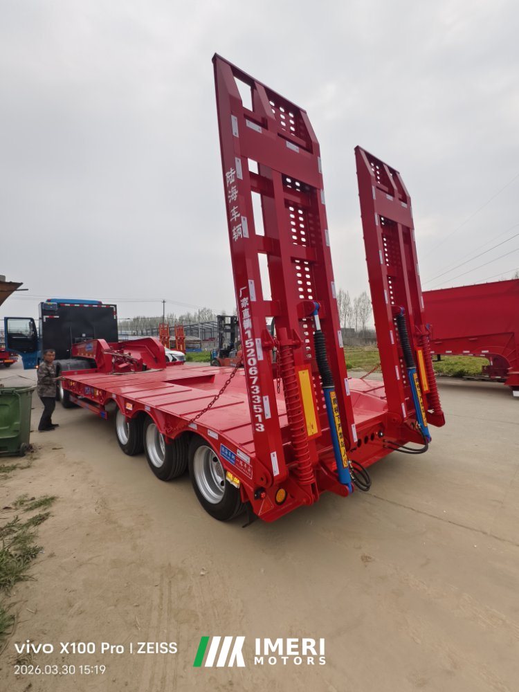 9.5 m x3 m 1 flatbed semi-trailer - грузовик из Китая